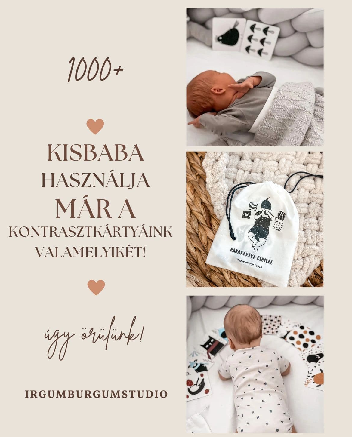 1000+ kisbaba használja kontrasztkártyáinkat